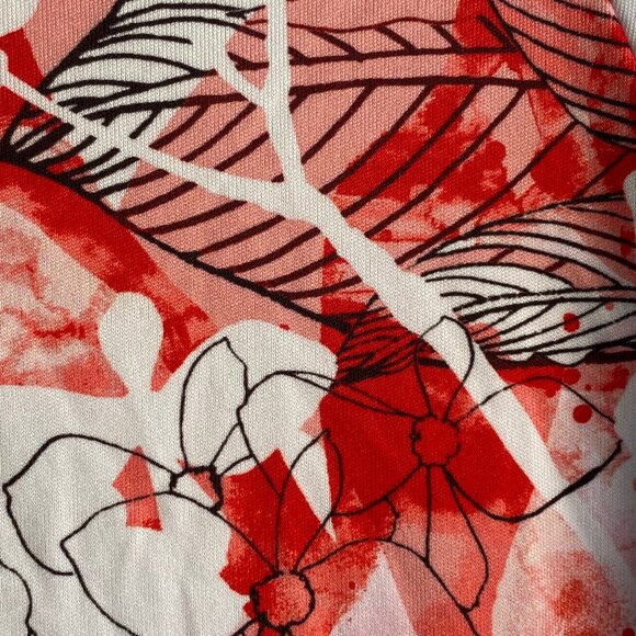 GRAND SLAM On Course Womens Top Floral Printed Funnel Neck Size S Short Sleeve - Picture 9 of 12